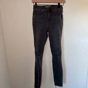 Madewell Jeans Women's Size 24T Black 9" High Rise Skinny Denim Casual
